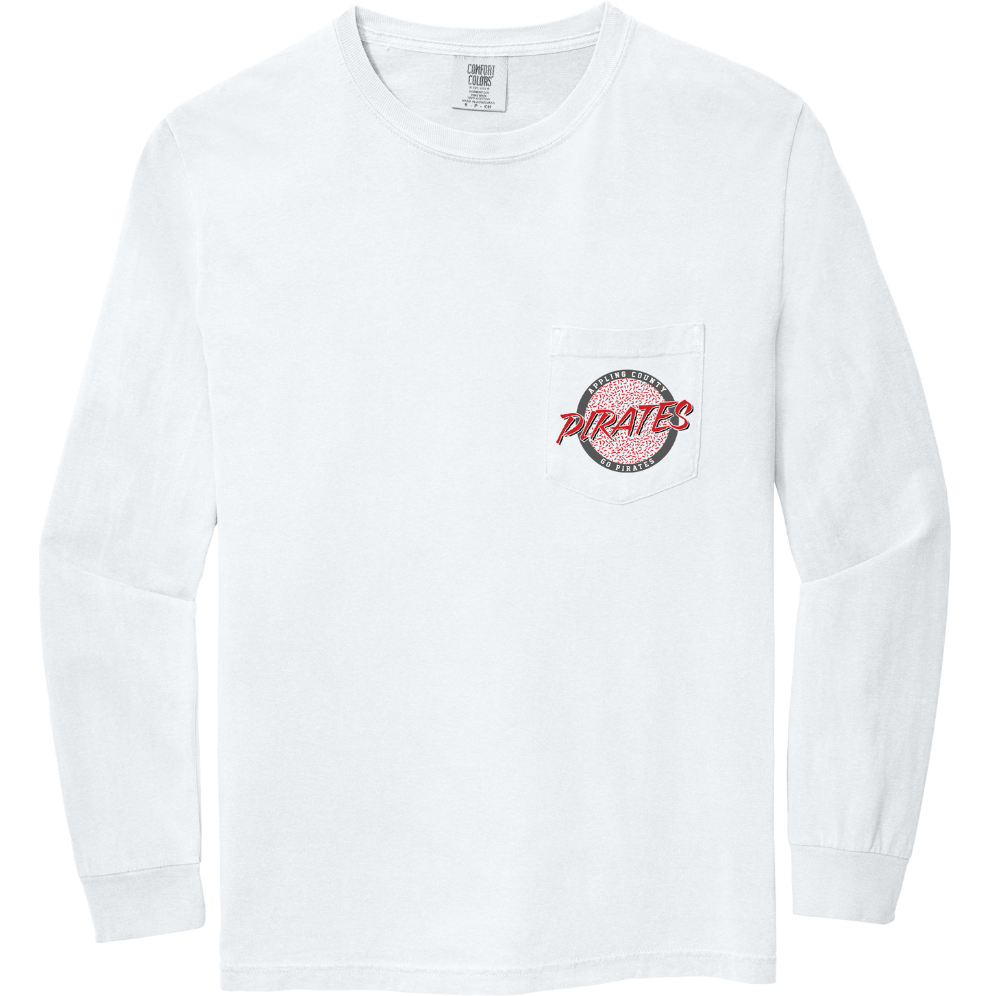 Long Sleeve Pirates Circle Logo Pocket Tee