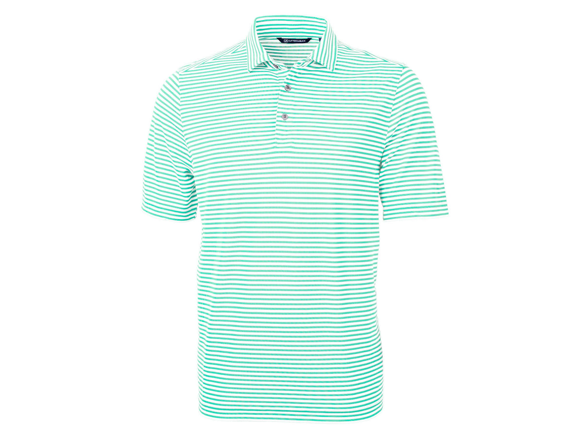 Cutter & Buck Virtue Eco Pique Stripe Recycled Mens Polo