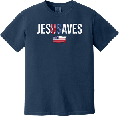 Jesus Saves Patriotic Tee