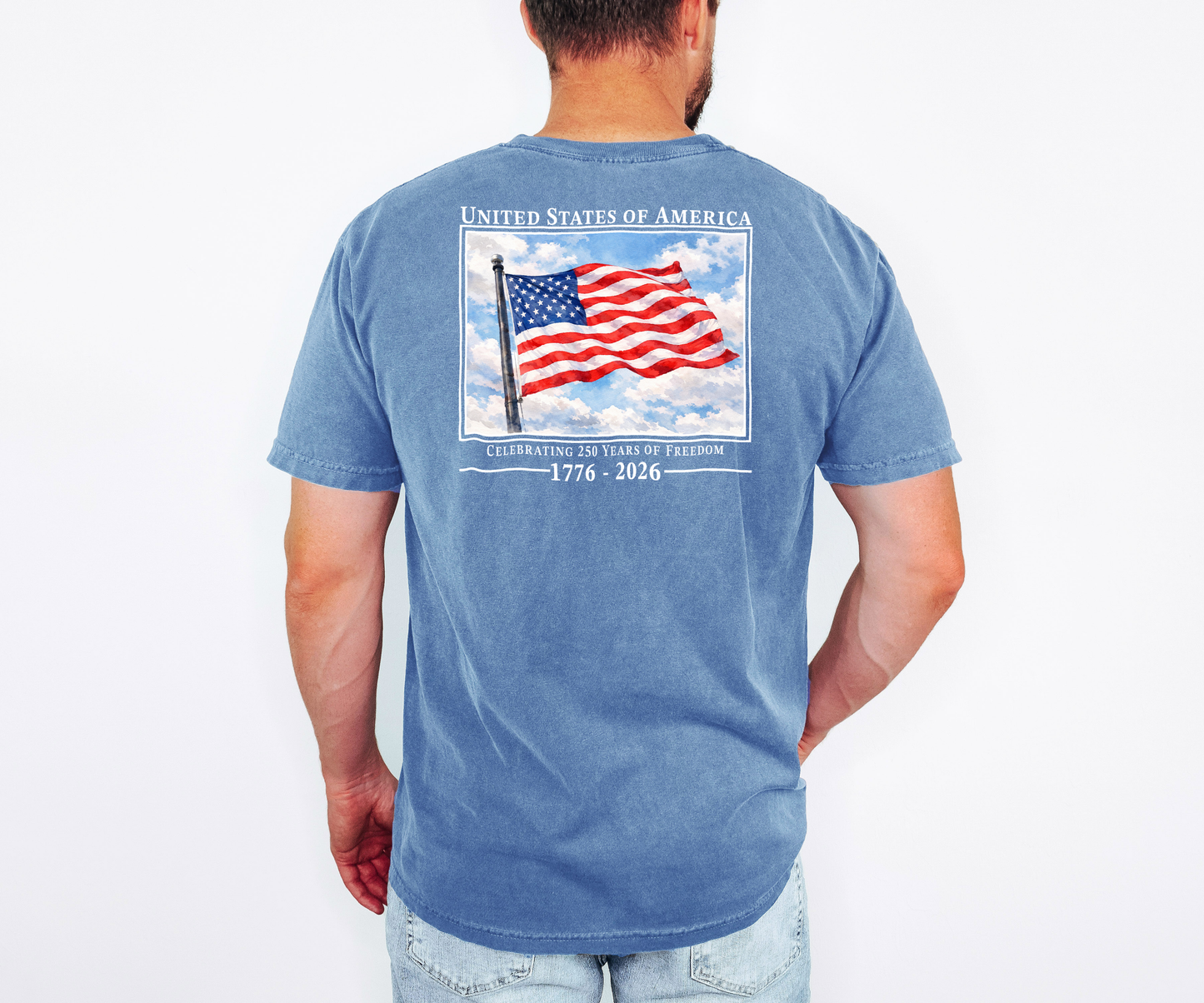 USA Flag Graphic Tee | Patriotic 1776 Shirt
