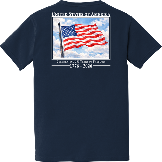 Youth - USA Flag Comfort Colors Graphic Tee