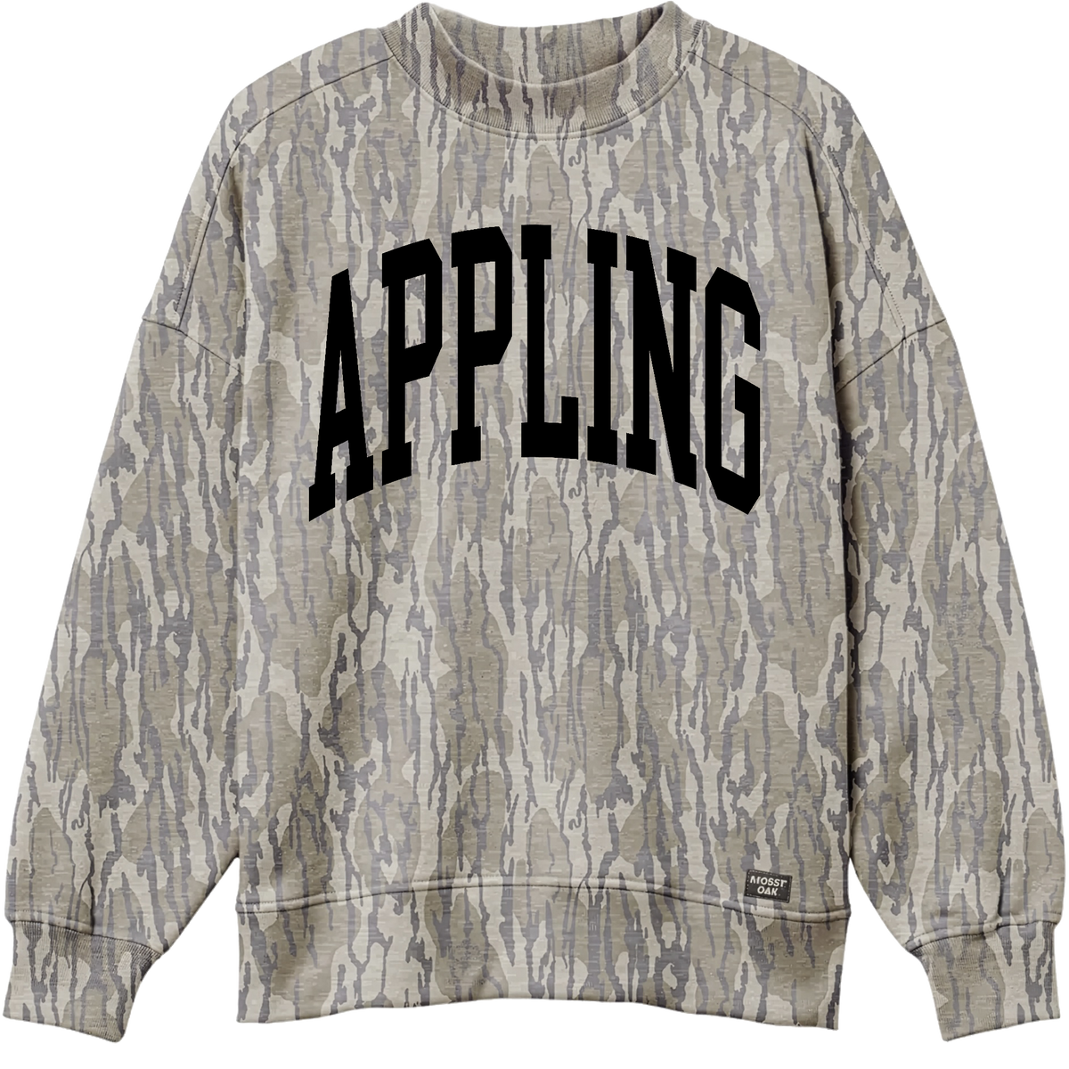 Appling Mossy Oak Bottonland Camo Mock Neck Sweatshirt