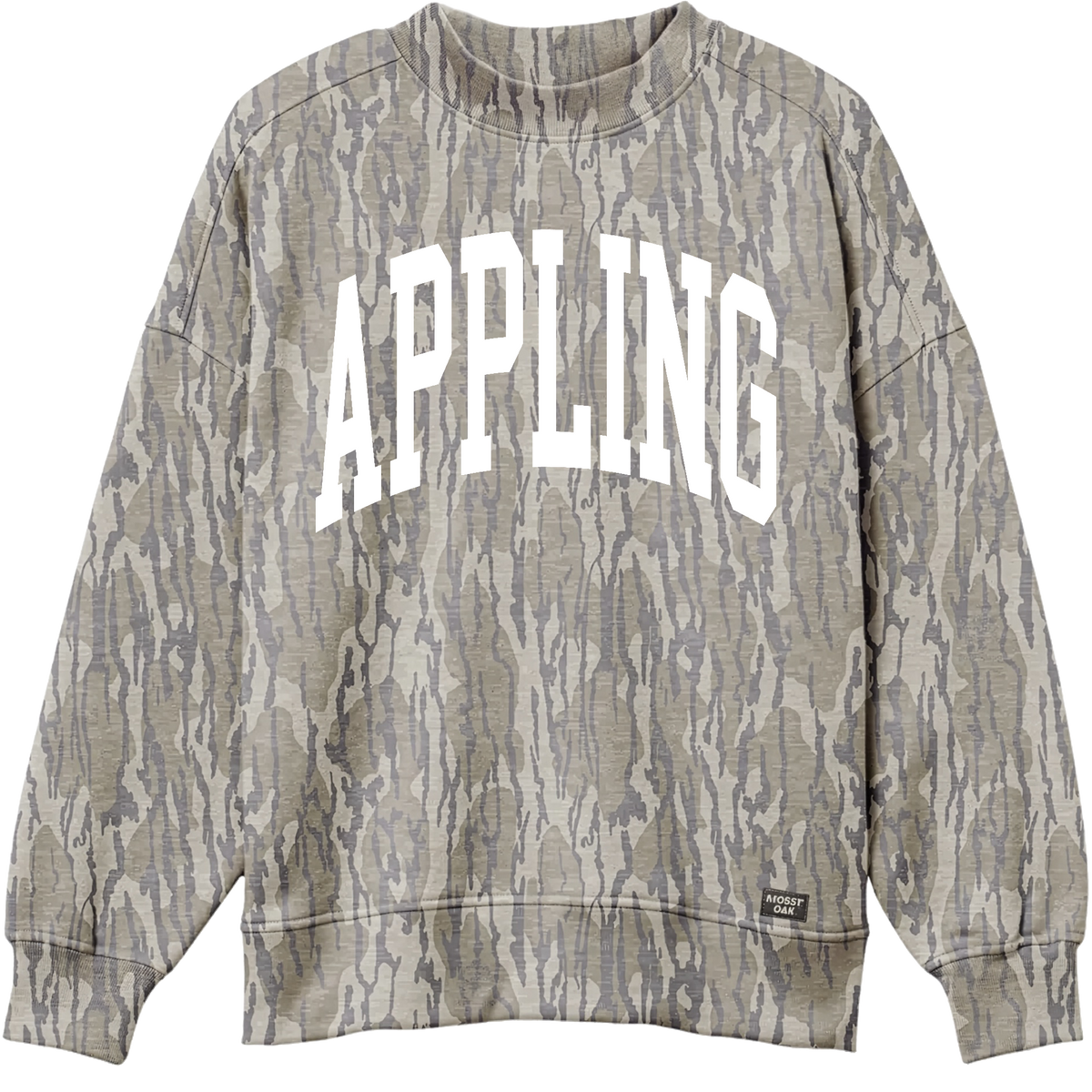 Appling Mossy Oak Bottonland Camo Mock Neck Sweatshirt