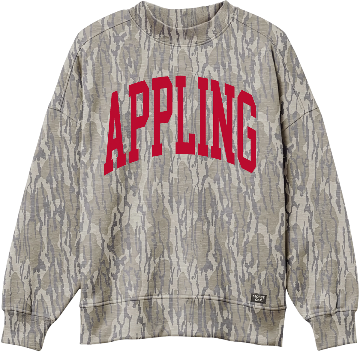 Appling Mossy Oak Bottonland Camo Mock Neck Sweatshirt