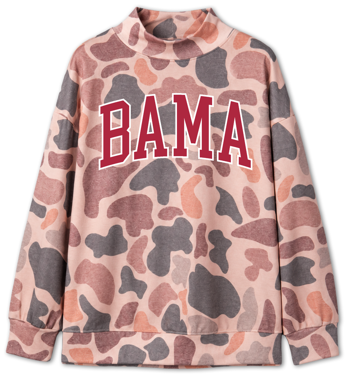 Bama Camouflage Mock Neck Sweatshirt