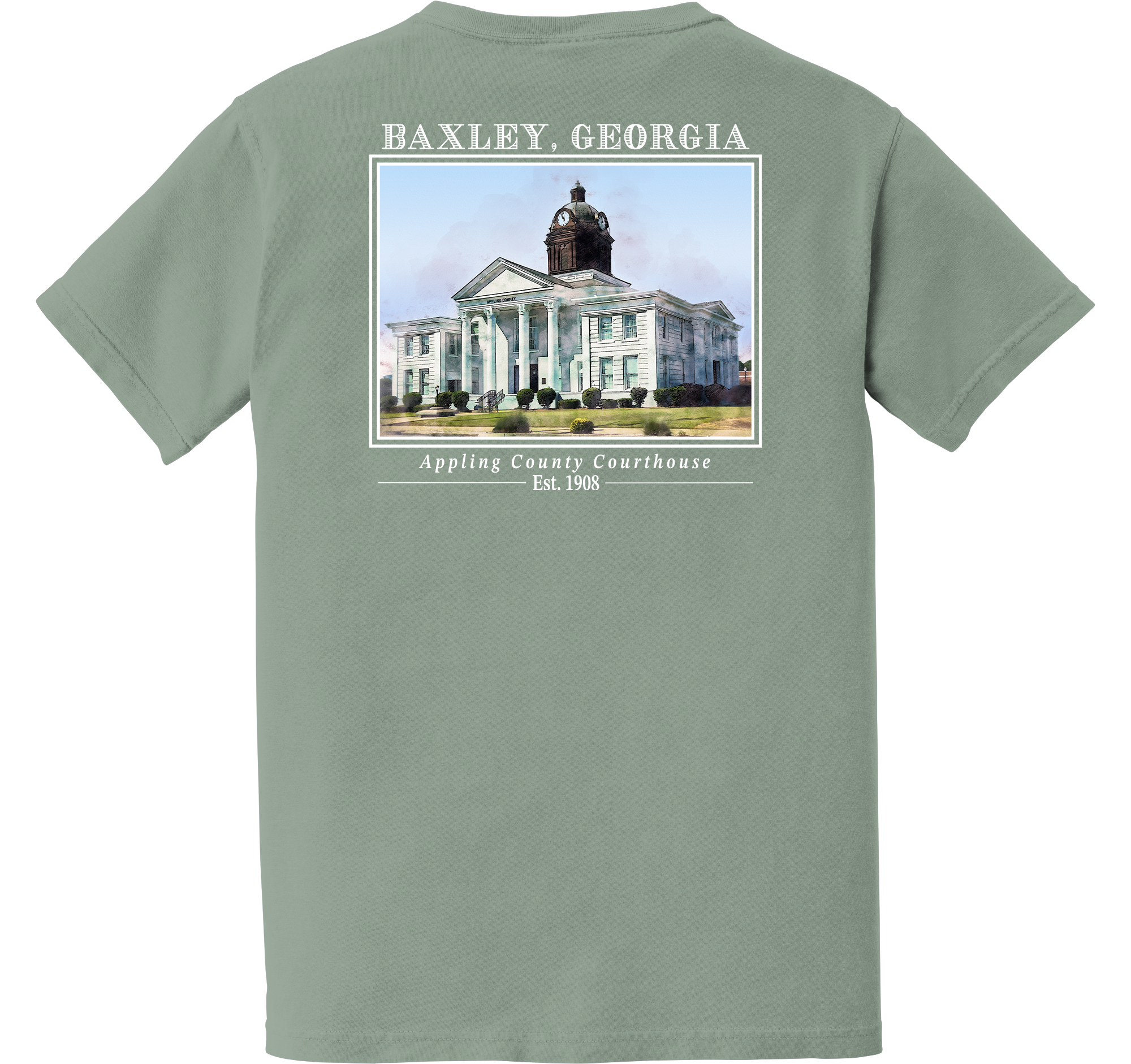 Short Sleeve Baxley, Georgia "Appling County Courthouse"