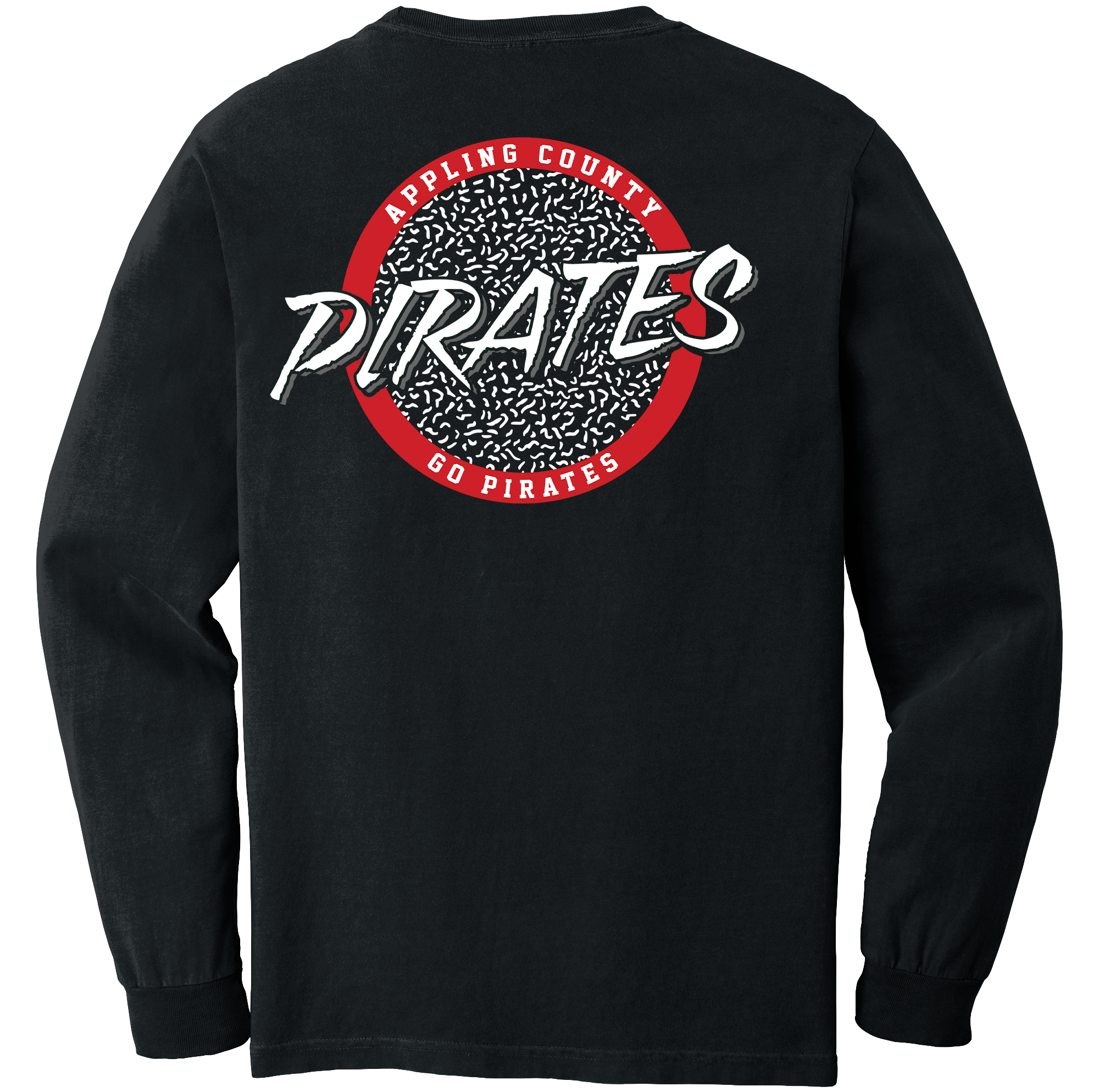 Long Sleeve Pirates Circle Logo Pocket Tee