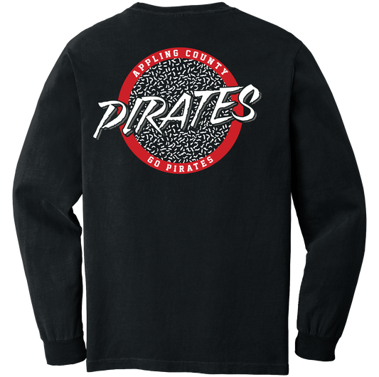 Long Sleeve Pirates Circle Logo Pocket Tee