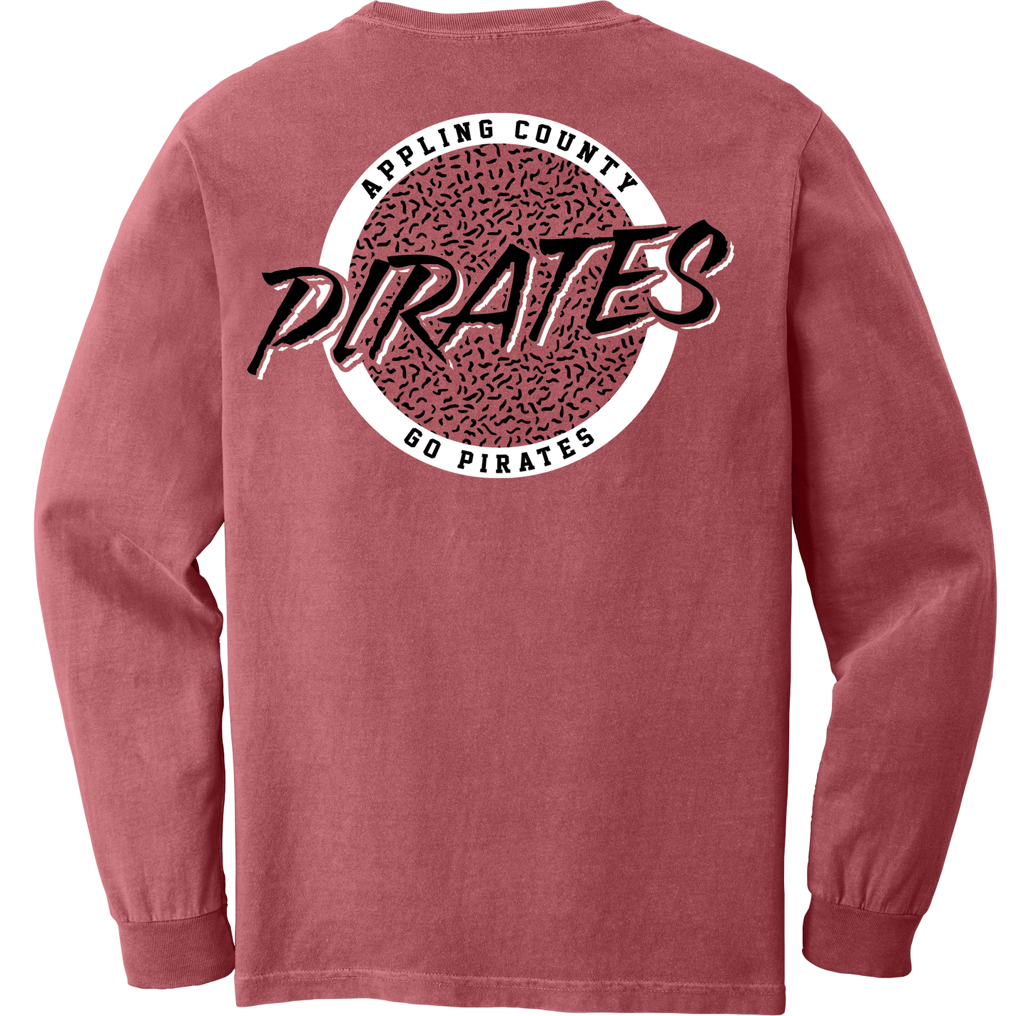 Long Sleeve Pirates Circle Logo Pocket Tee