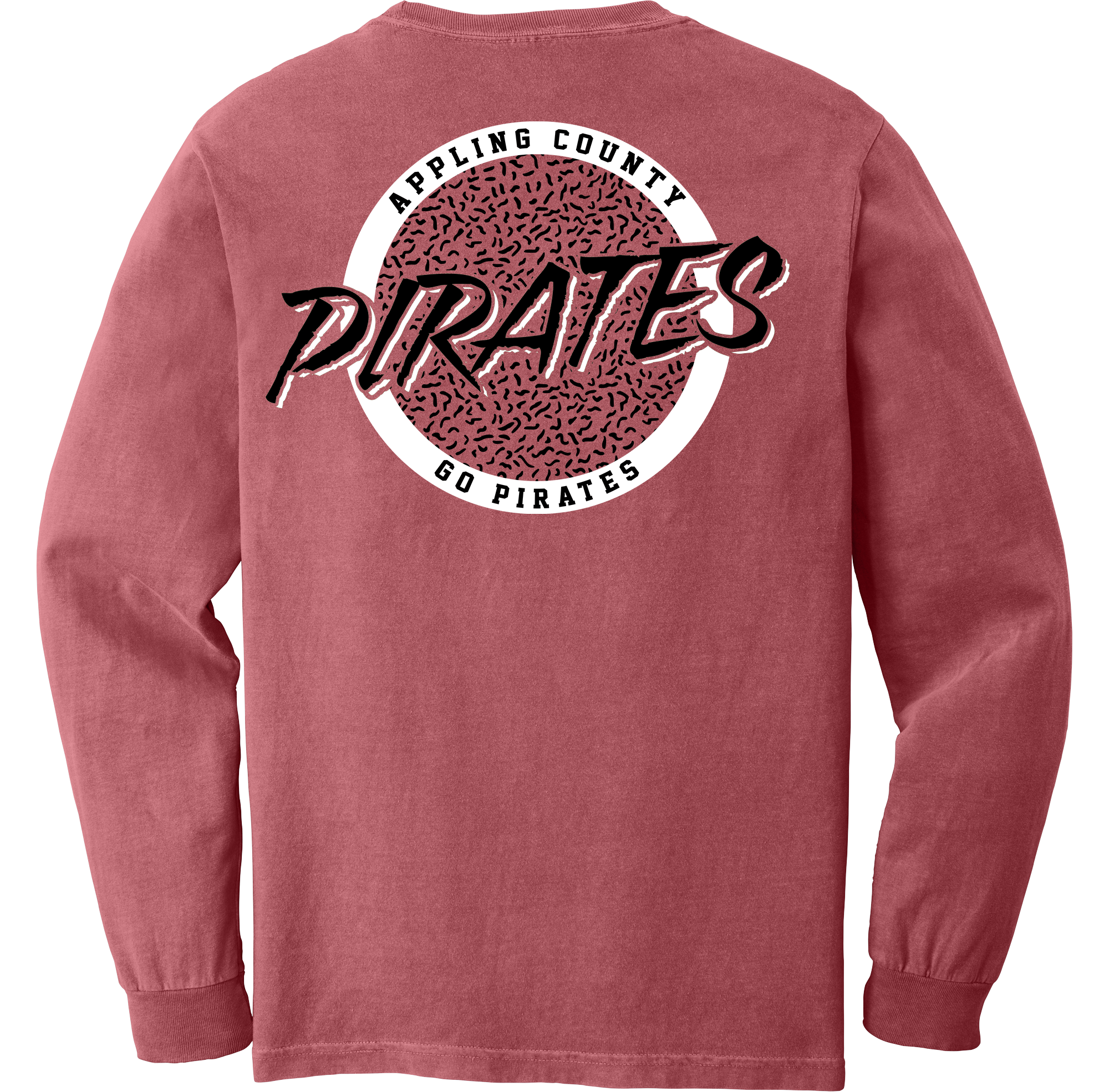 Long Sleeve Pirates Circle Logo Pocket Tee