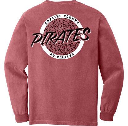 Long Sleeve Pirates Circle Logo Pocket Tee
