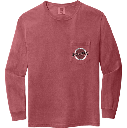 Long Sleeve Pirates Circle Logo Pocket Tee