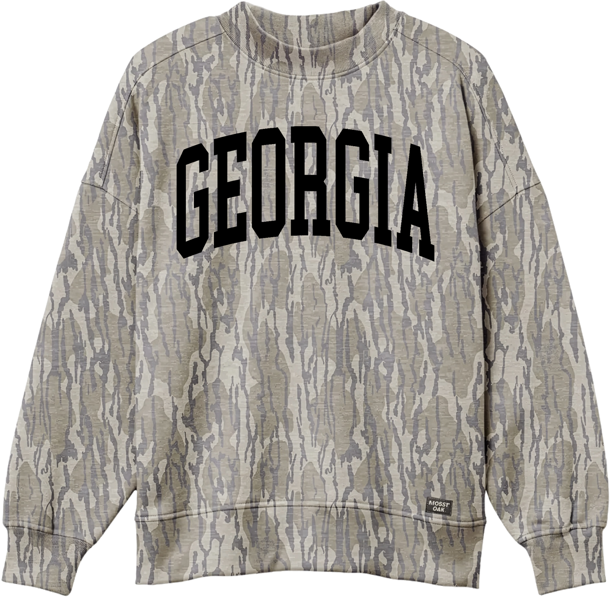 Georgia Mossy Oak Bottonland Camo Mock Neck Sweatshirt