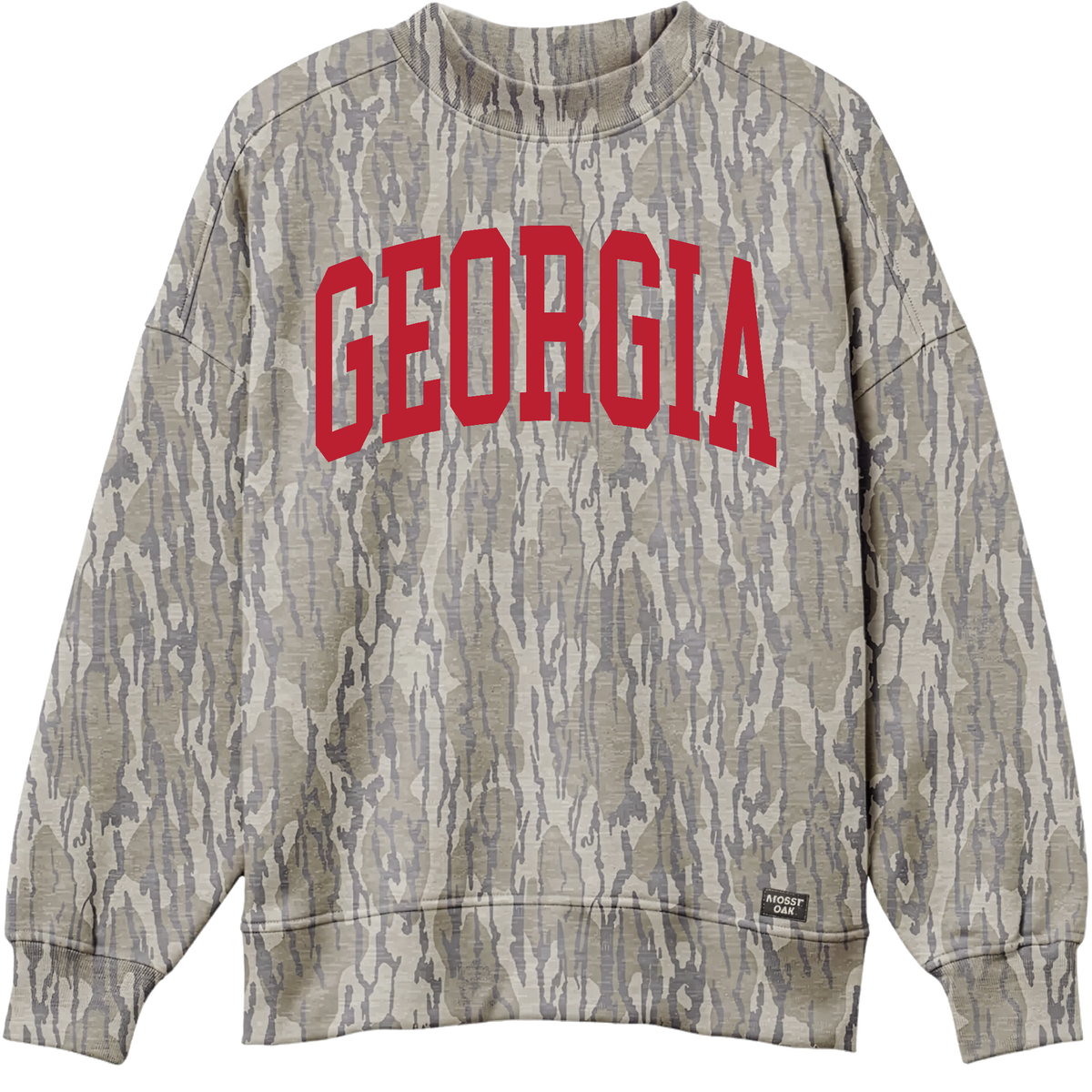Georgia Mossy Oak Bottonland Camo Mock Neck Sweatshirt