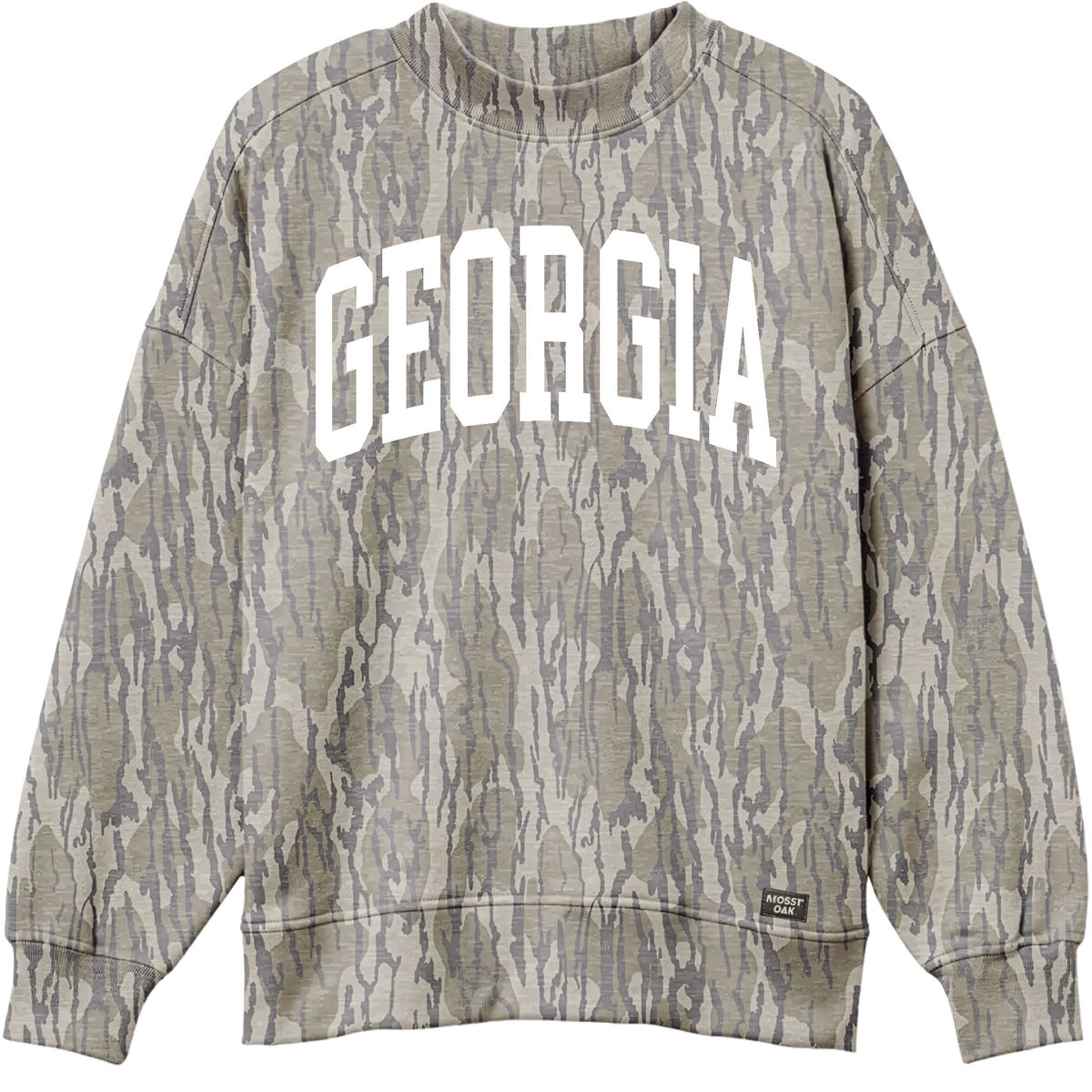 Georgia Mossy Oak Bottonland Camo Mock Neck Sweatshirt