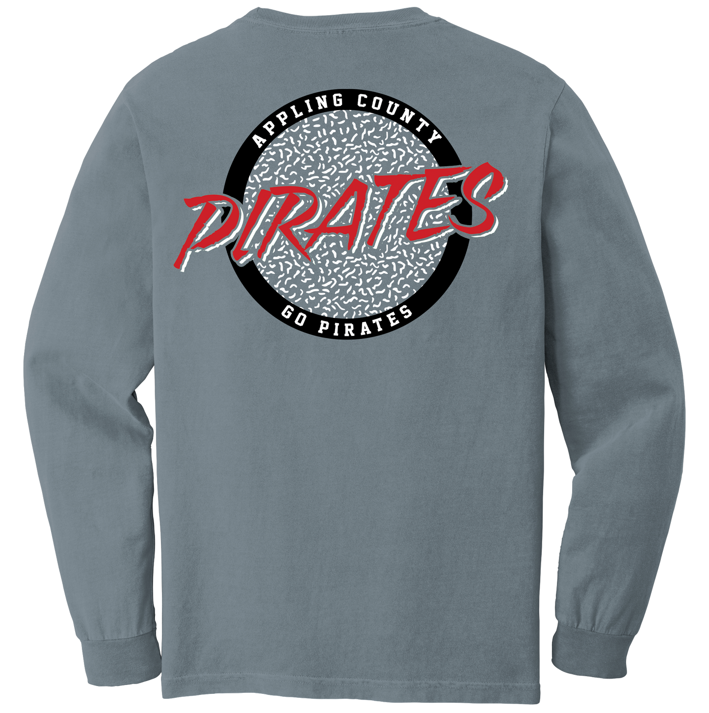 Long Sleeve Pirates Circle Logo Pocket Tee