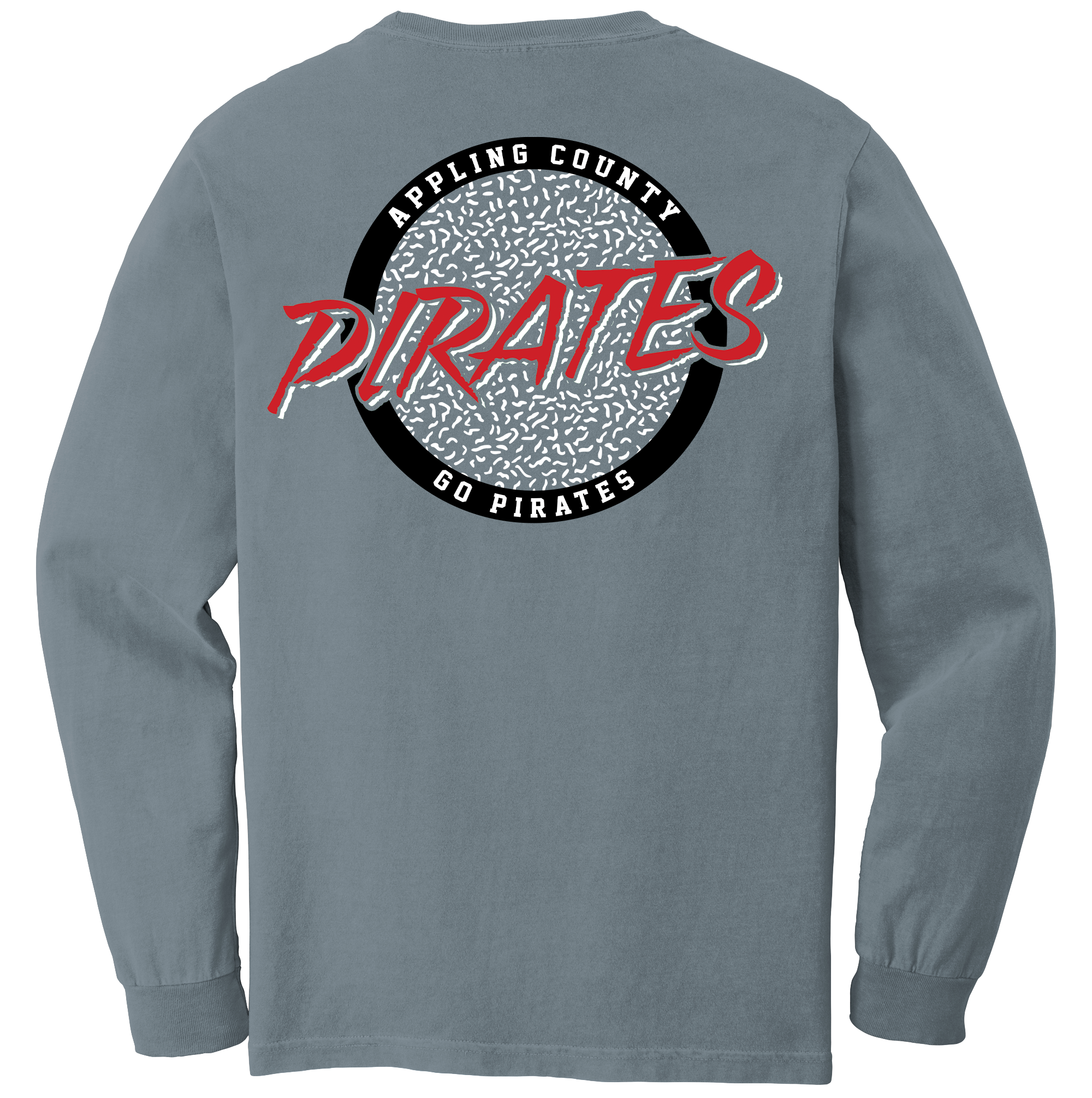 Long Sleeve Pirates Circle Logo Pocket Tee