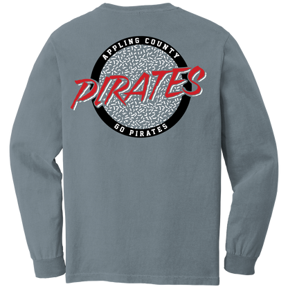 Long Sleeve Pirates Circle Logo Pocket Tee