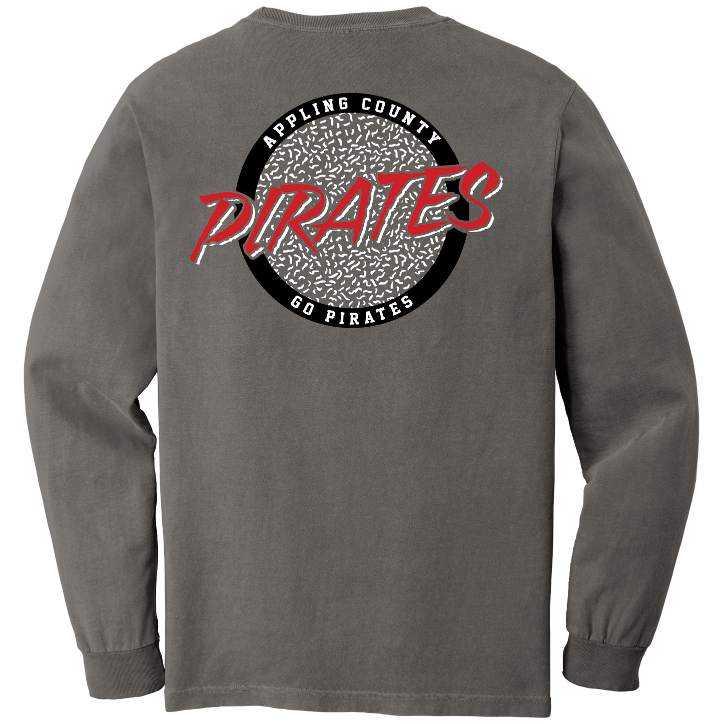 Long Sleeve Pirates Circle Logo Pocket Tee