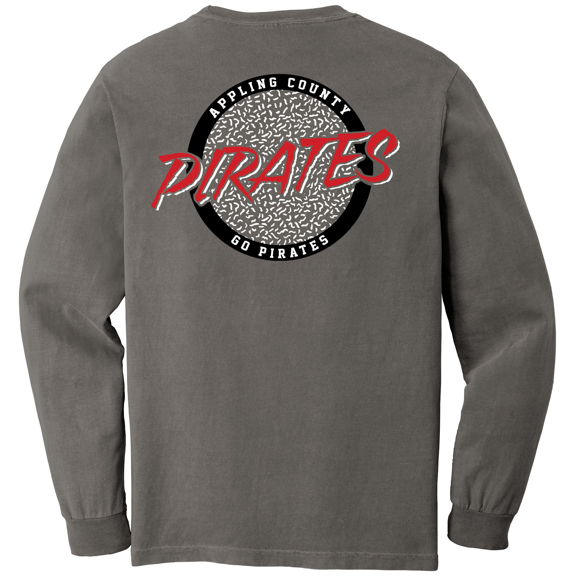 Long Sleeve Pirates Circle Logo Pocket Tee