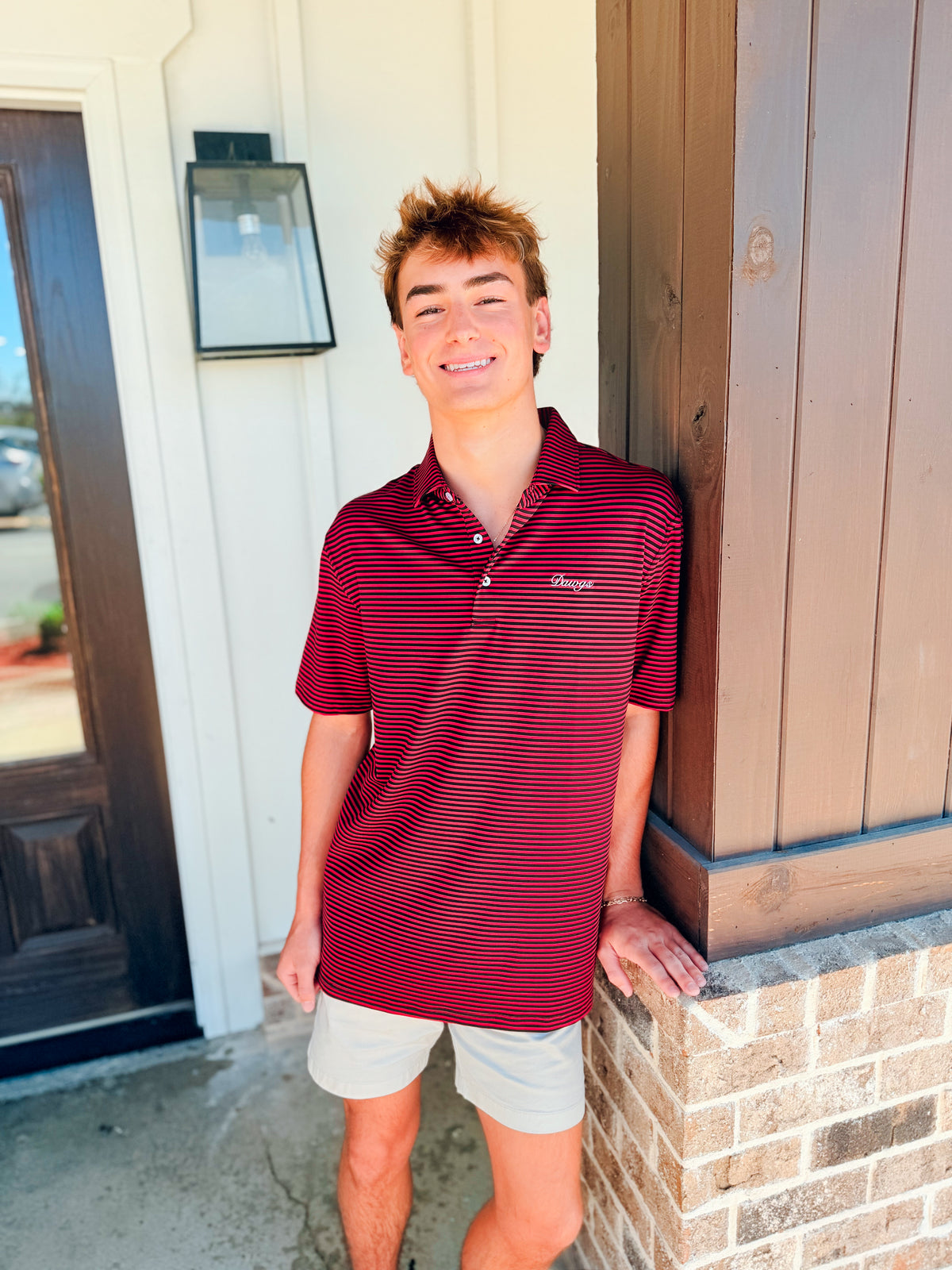 The Kickoff Stripe Dawgs Polo