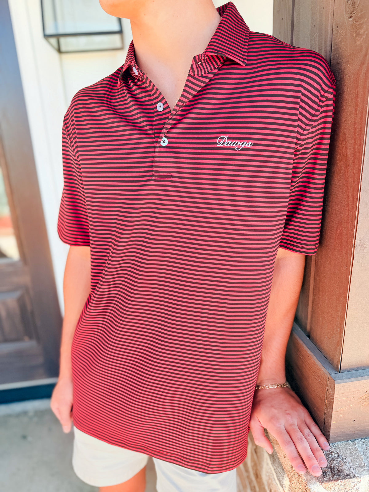 The Kickoff Stripe Dawgs Polo