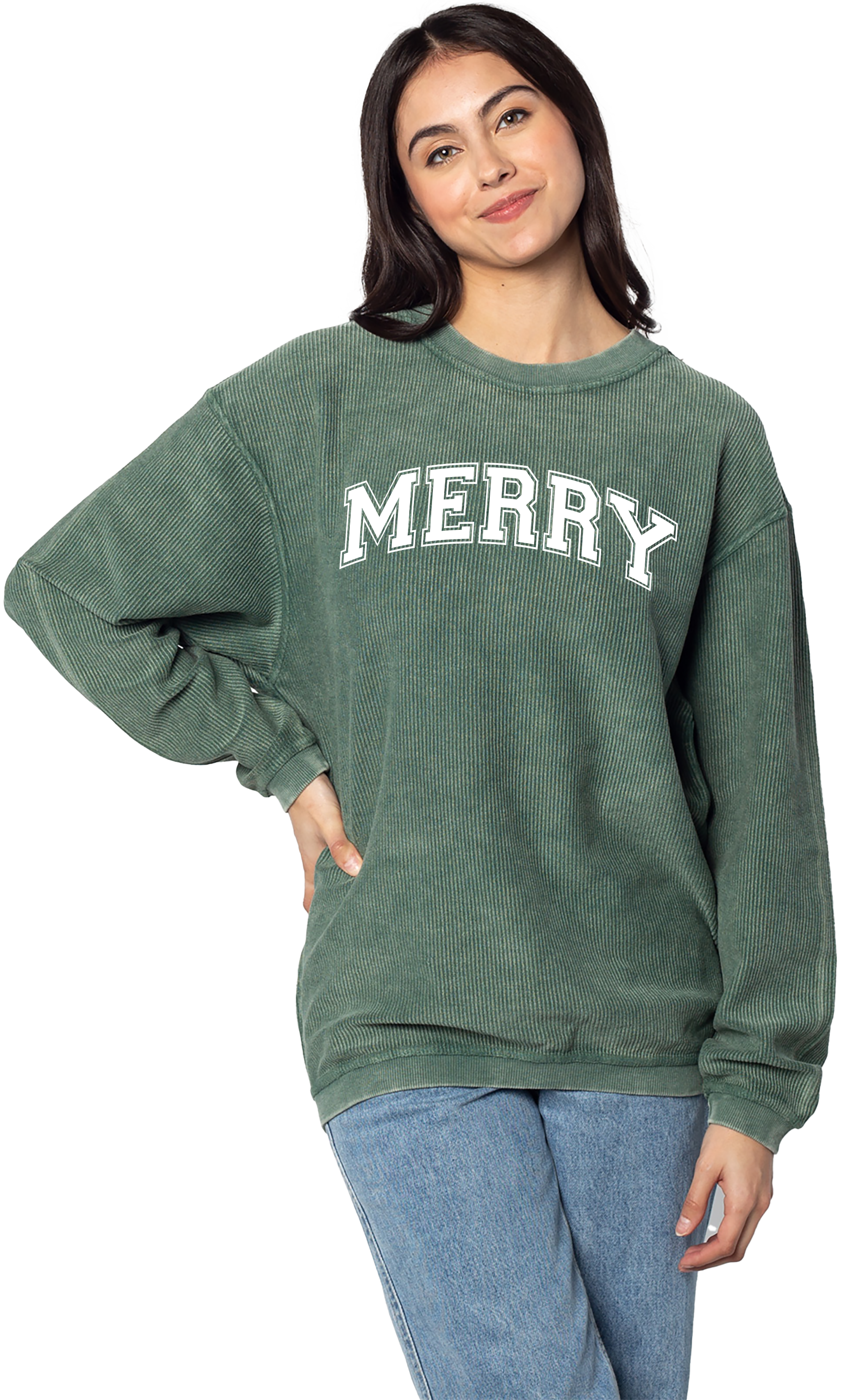 Merry Corded Crew Sweatshirt