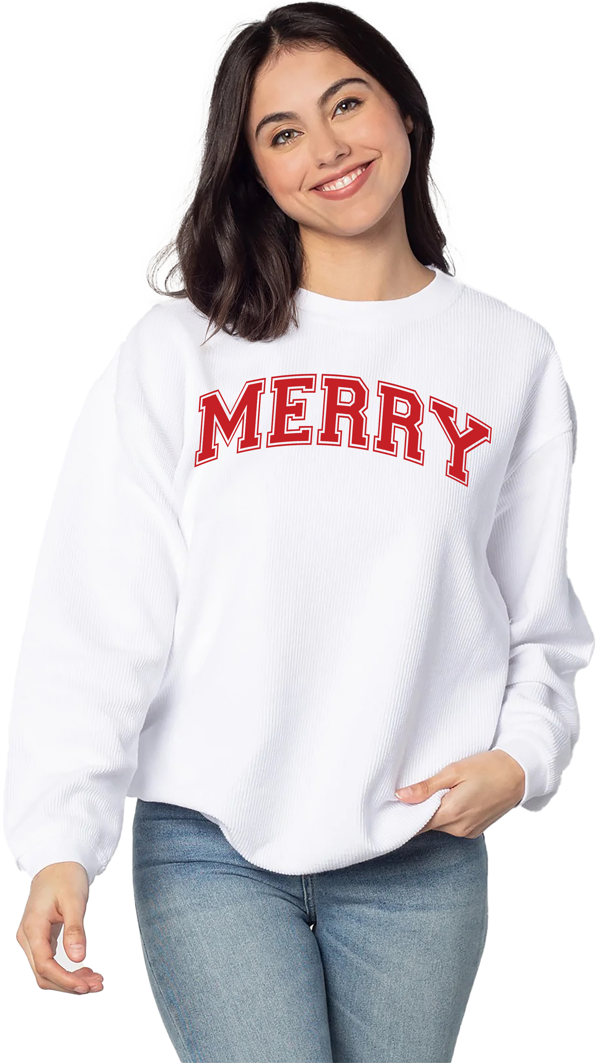 Merry Corded Crew Sweatshirt