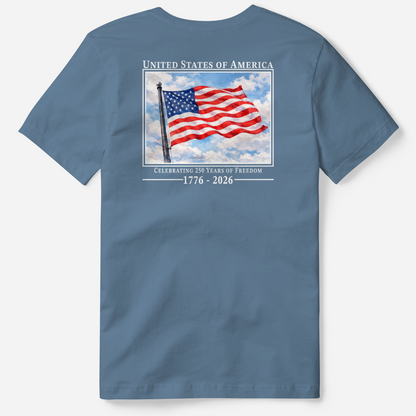 USA Flag Graphic Tee | Patriotic 1776 Shirt