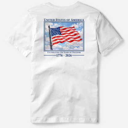USA Flag Graphic Tee | Patriotic 1776 Shirt