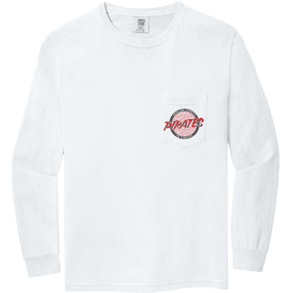 Long Sleeve Pirates Circle Logo Pocket Tee