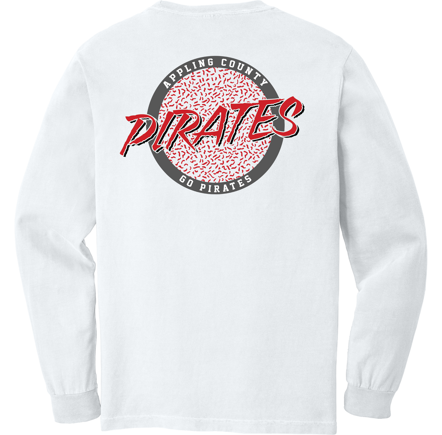 Long Sleeve Pirates Circle Logo Pocket Tee