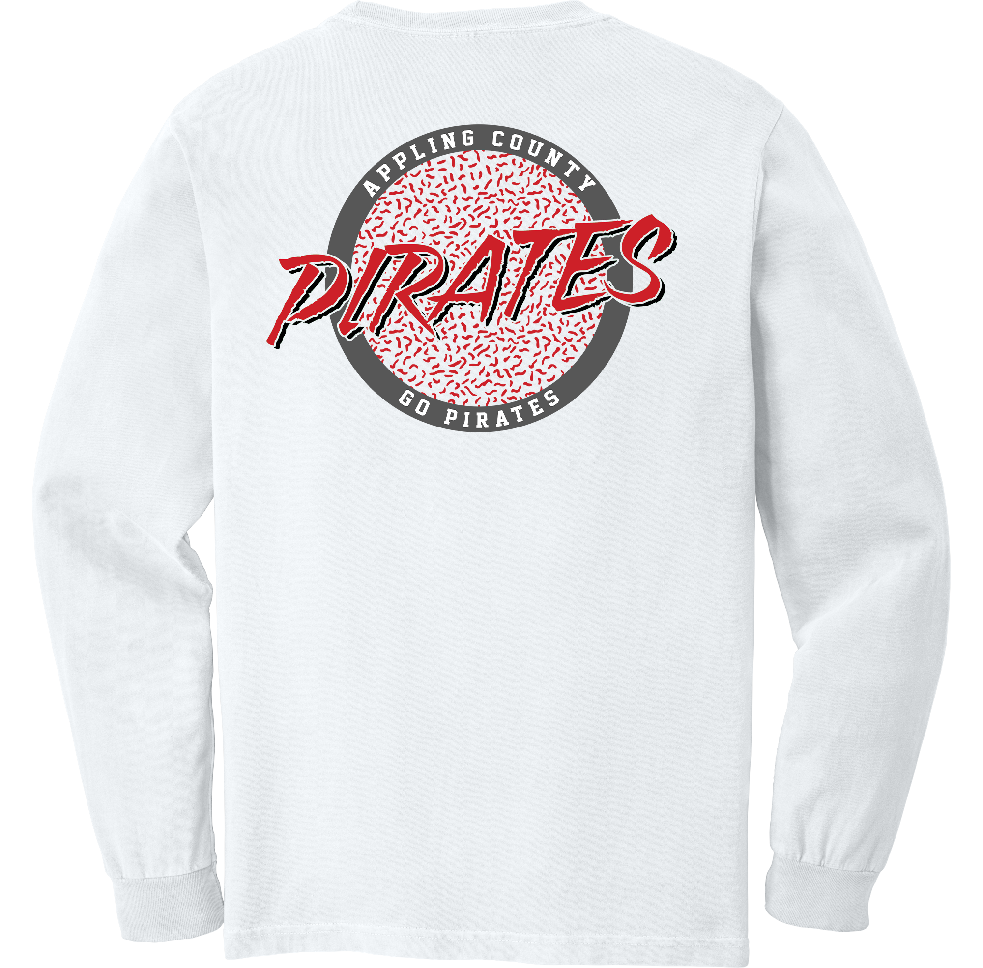 Long Sleeve Pirates Circle Logo Pocket Tee