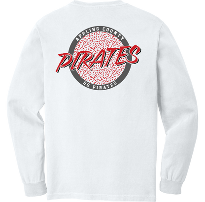 Long Sleeve Pirates Circle Logo Pocket Tee