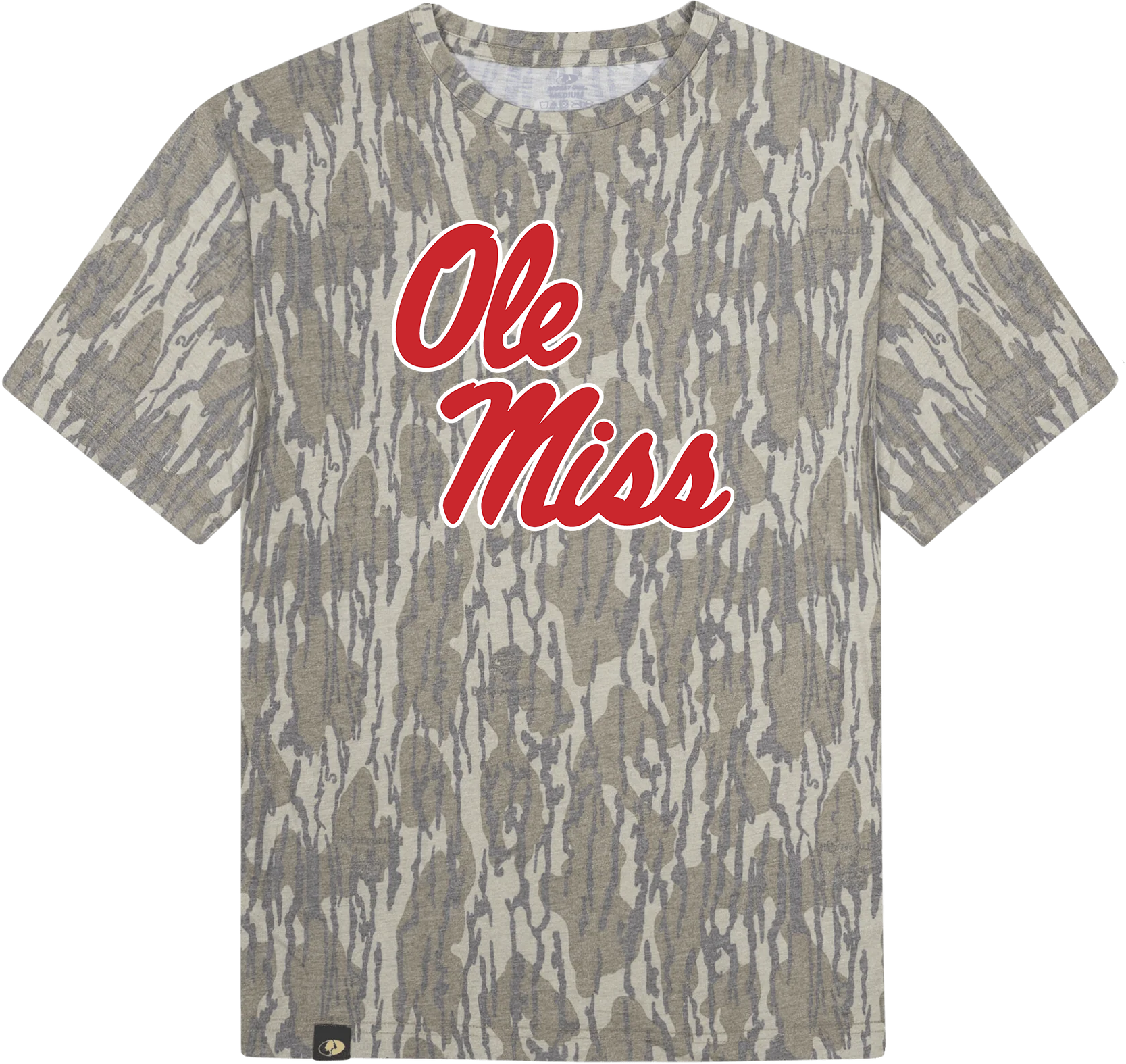 Mossy Oak Bottomland Camo Ole Miss tee