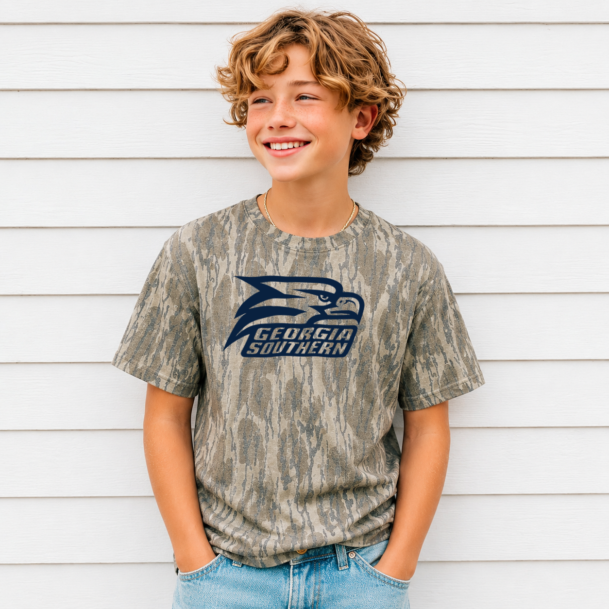 Youth Mossy Oak Bottomland Georgia Southern tee