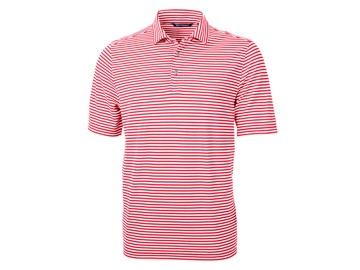 Cutter & Buck Virtue Eco Pique Stripe Recycled Mens Polo