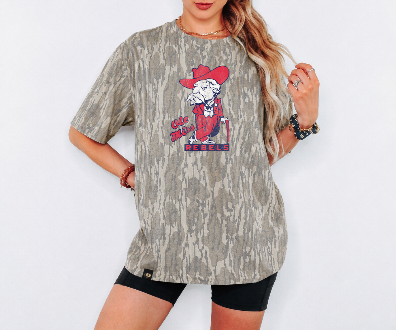 Mossy Oak Bottomland Camo Colonel Reb tee